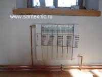 Монтаж отопления загородного дома. Радиатор индивидуальной системы отопления домов православного храма